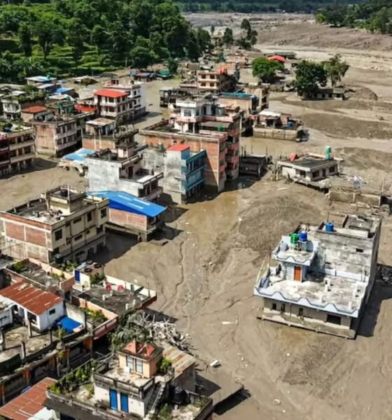 Raging Bhote Koshi River In Nepal Destroying 42 KM Highway And Bridges Leading To China Border At Rasuwagadhi