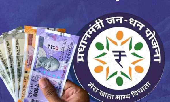 Digital Banking Graphic Depicting 59 Crore Accounts And 3 Lakh Crore Deposits In PM Jan Dhan Yojana 12 Years Journey
