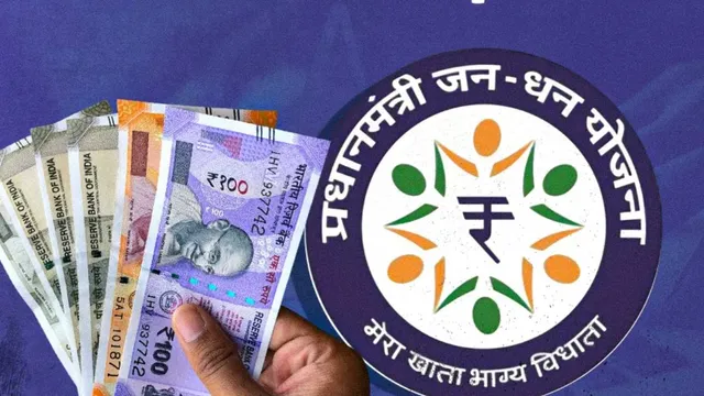 Digital Banking Graphic Depicting 59 Crore Accounts And 3 Lakh Crore Deposits In PM Jan Dhan Yojana 12 Years Journey