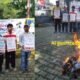 Uttarakhand Political Concept Representing Student Protest and Effigy Burning in Haldwani Buddha Park