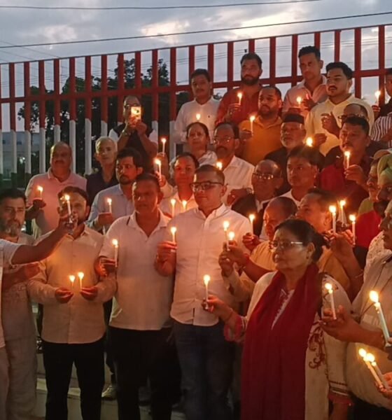 Uttarakhand Political Concept Representing Congress Candle March and Protest for Ankita Bhandari in Haldwani